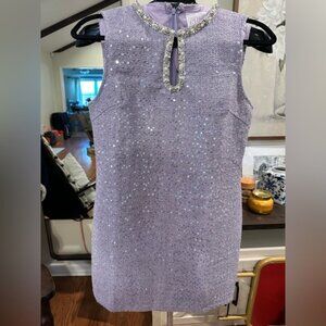 Elegant Purple Sleeveless Dress